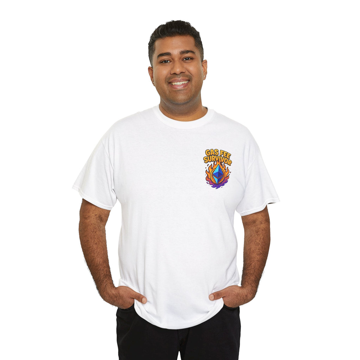 Gas Fee Survivor – Minimal Ethereum T-Shirt