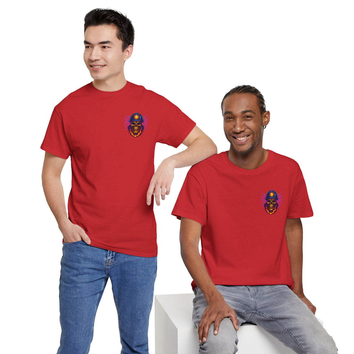 Bitcoin Miner Skull – Minimal Collection T-shirt
