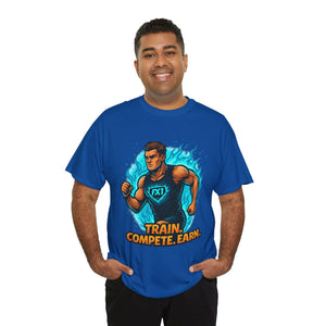 Train. Compete. Earn. – Bold Collection T-shirt